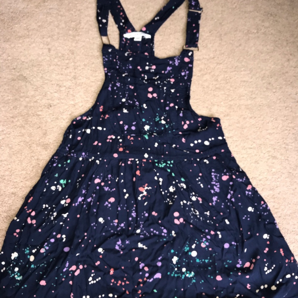 splatter paint overall dress